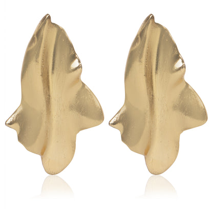 Modern Leaf Drop Earrings