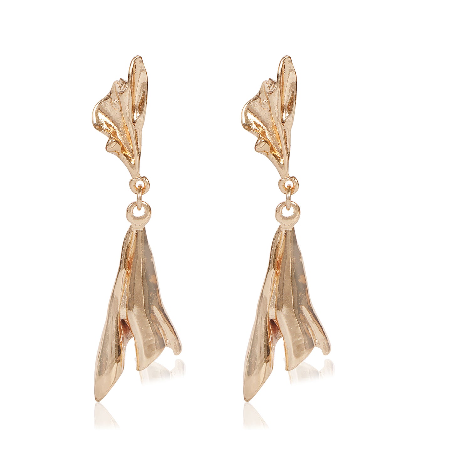 Sculpted Cascade Drop Earrings