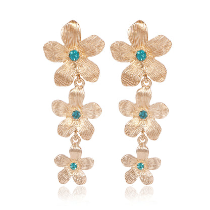 Golden Flower Trail Earrings