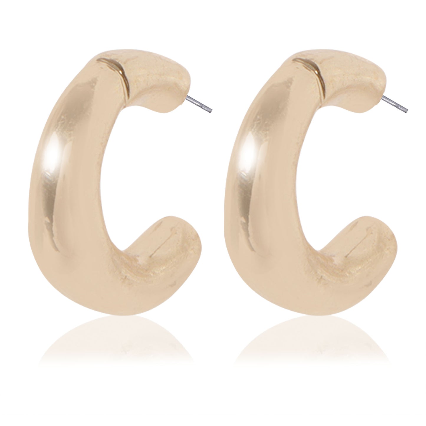 Modern Curve Hoop Earrings