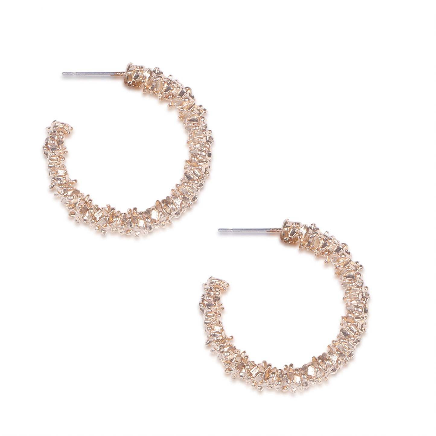 Crystal Weave Hoop Earrings