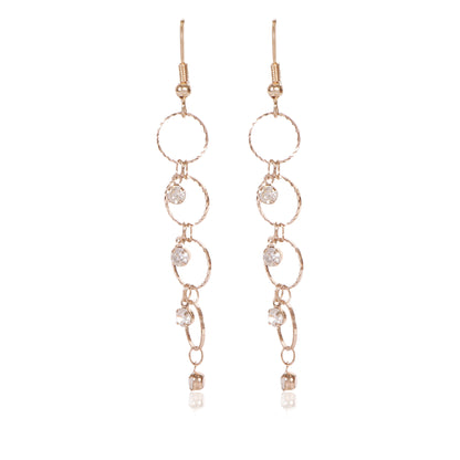 Golden Circle Dangling Earrings