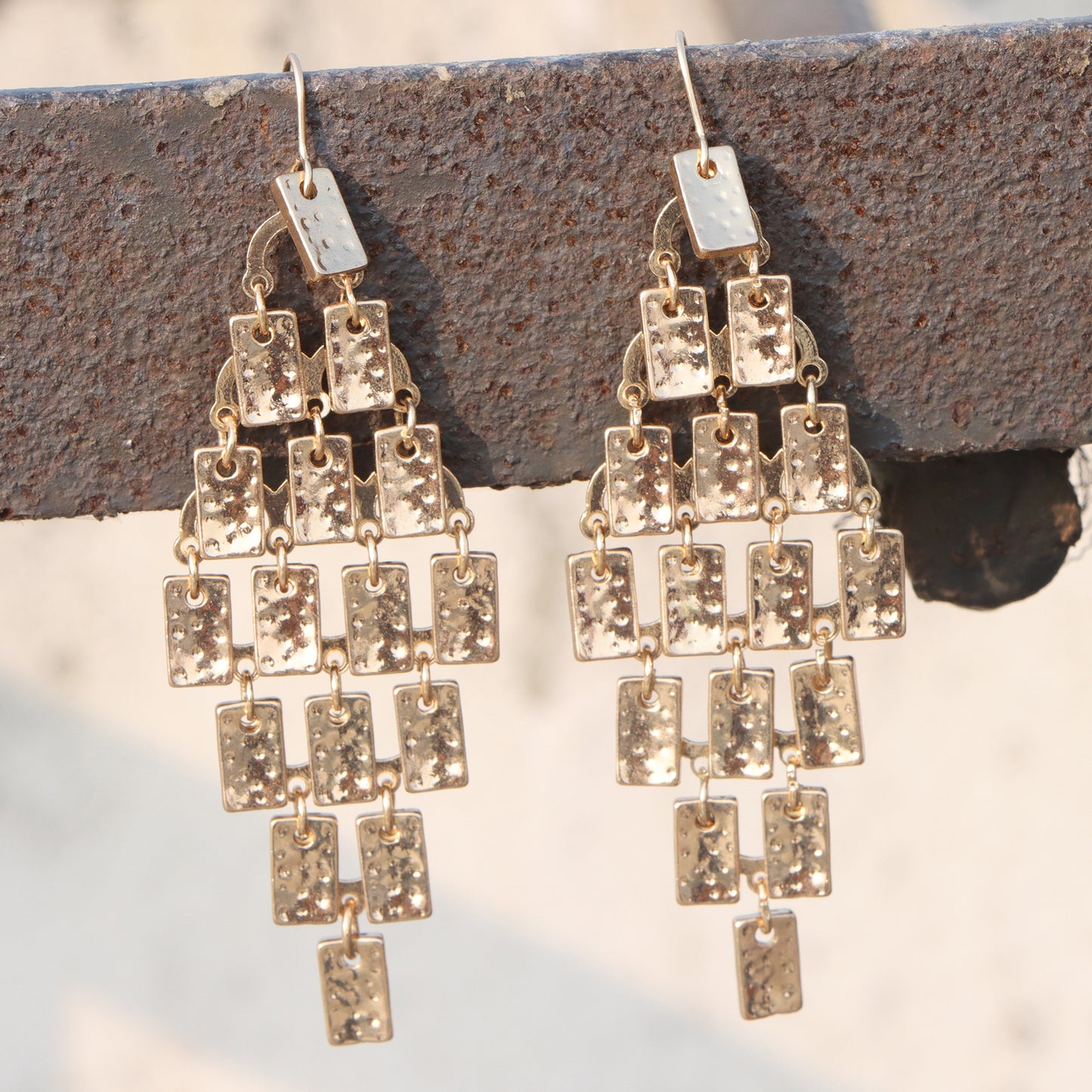 Luxe Layered Tile Earrings