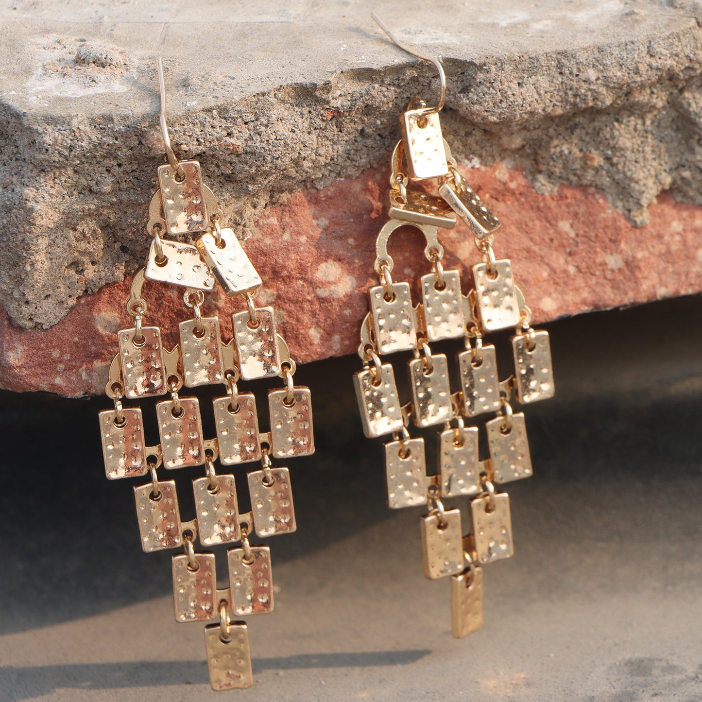 Luxe Layered Tile Earrings