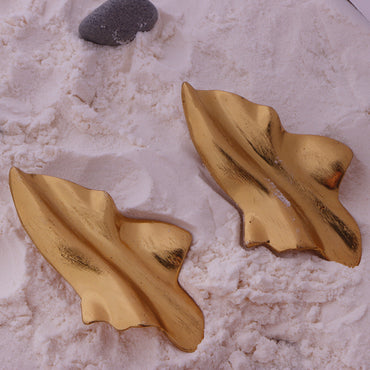 Modern Leaf Drop Earrings