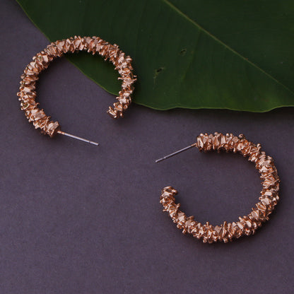 Crystal Weave Hoop Earrings