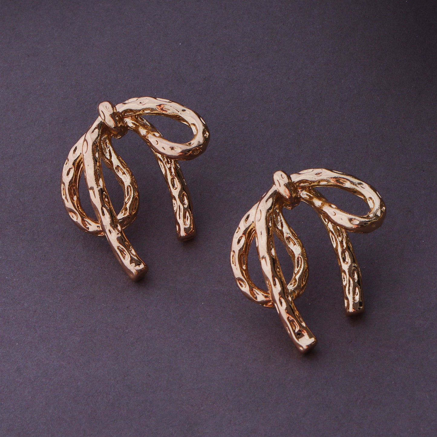 Luxe Bow Metal Earrings