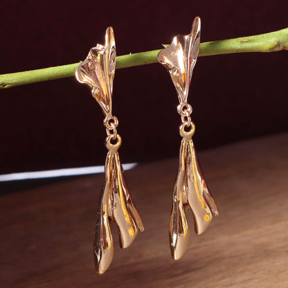Sculpted Cascade Drop Earrings