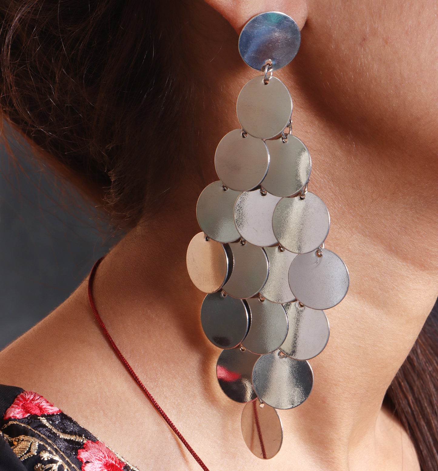 Silver Glam Dangle Earrings