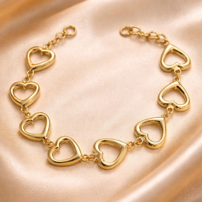 Gold Heart Charm Necklace