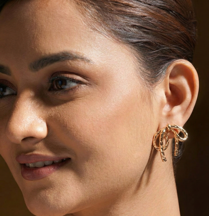 Luxe Bow Metal Earrings