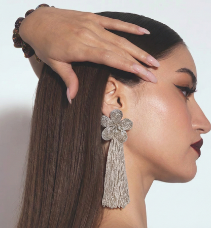 Petal Tassel Party Earrings