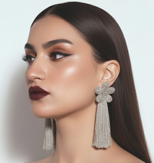 Petal Tassel Party Earrings