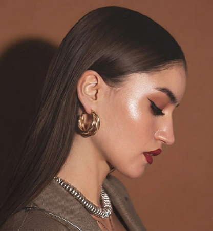 Chic Triple Band Hoops