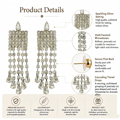 Crystal Chandelier Earrings for Women