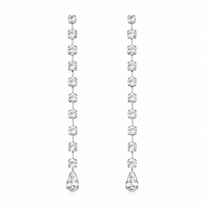 Crystal Teardrop Dangle Earrings for Women