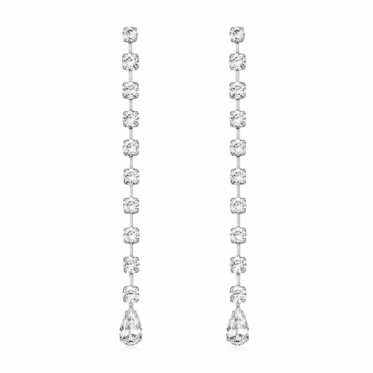 Crystal Teardrop Dangle Earrings for Women