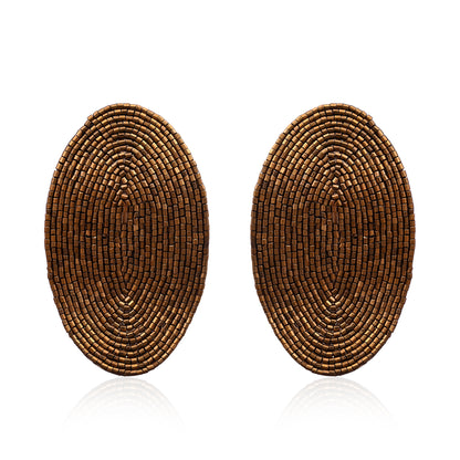 Earthy Beadwork Earrings