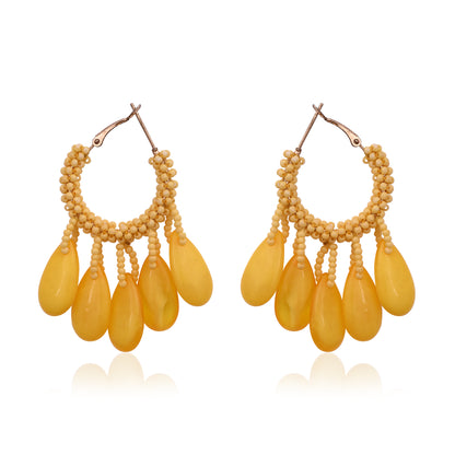 Sunshine Drop Hoop Earrings