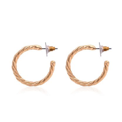 Chic Rope Twist Hoops