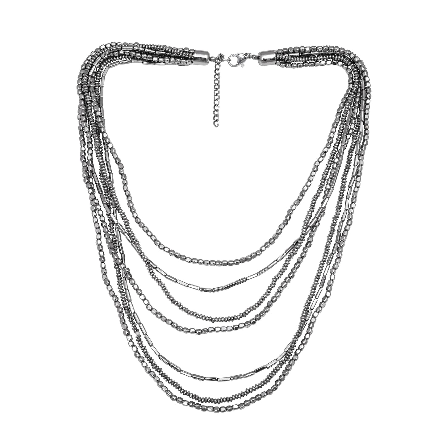 Bold Steel Layer Necklace