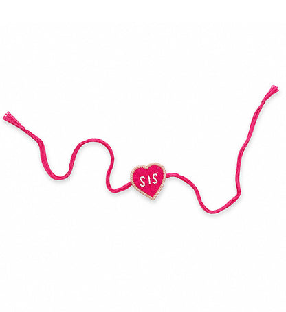 Sis Pink Heart Rakhi