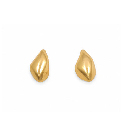 Gold Teardrop Stud Earrings