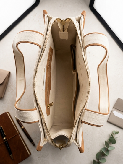 The Masfaa "Aria" Contrast Tote