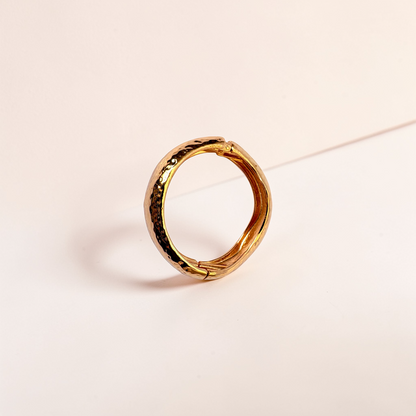 Gilded Ripple Hammered Bangle