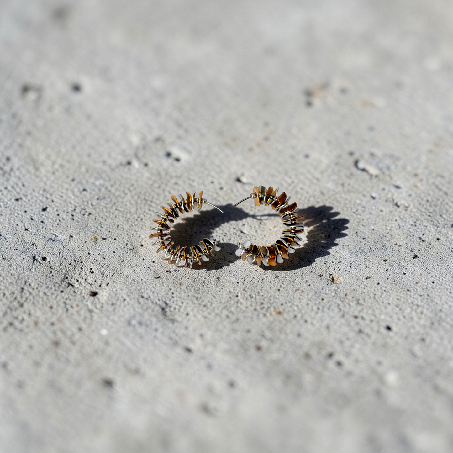 Dual Tone Textured Hoop