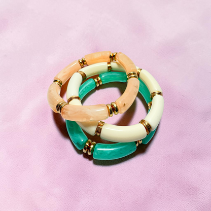 Capri Bamboo Bangle Stack