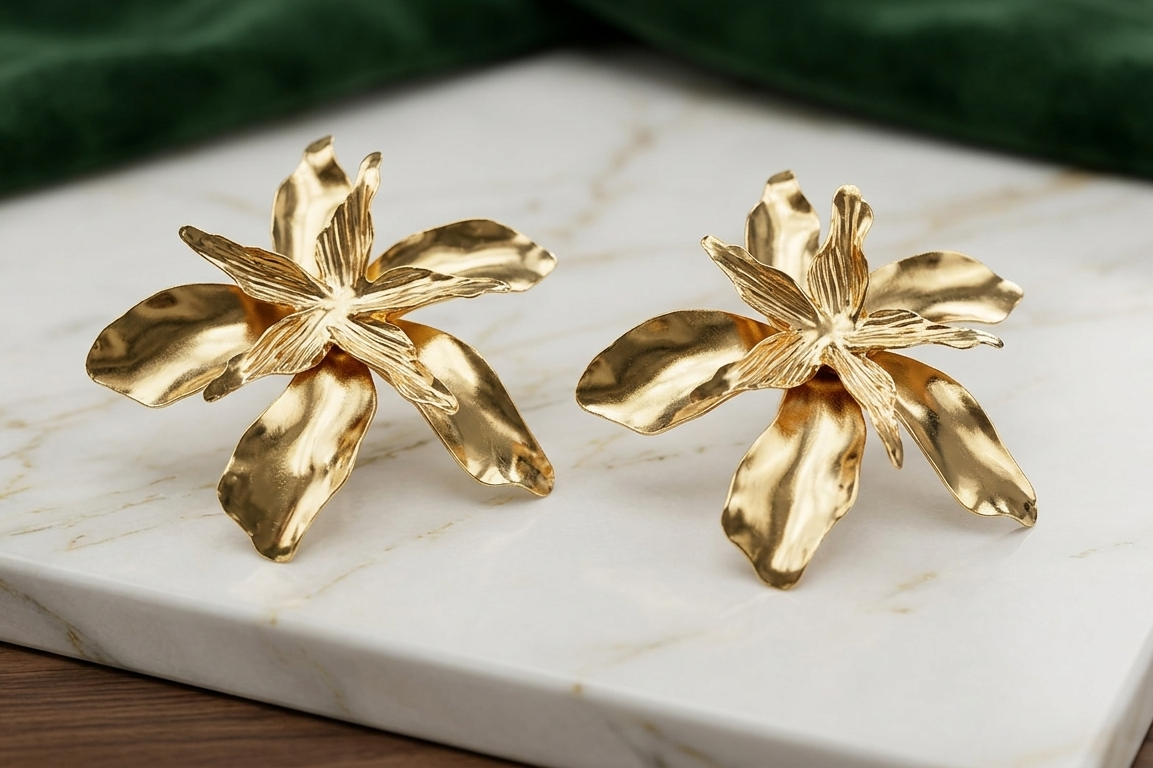 Gilded Lily Statement Studs