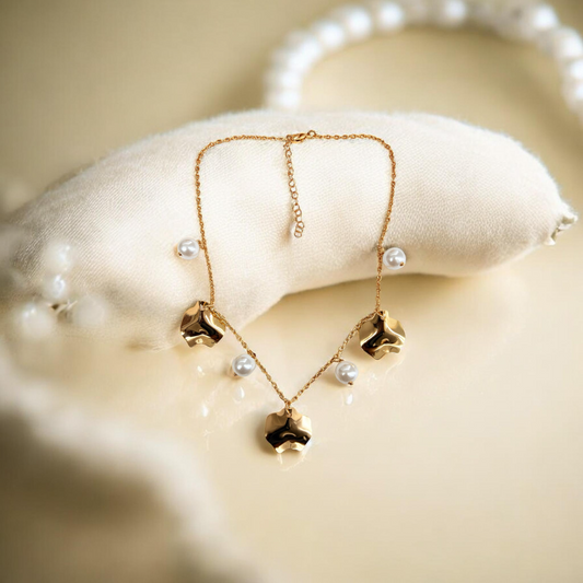 Golden Flora Charm Necklace