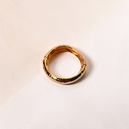 Gilded Ripple Hammered Bangle