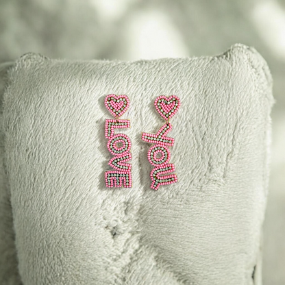 Blush Sparkle Love You Beaded Drops