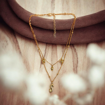 Serene Seahorse Layered Necklace