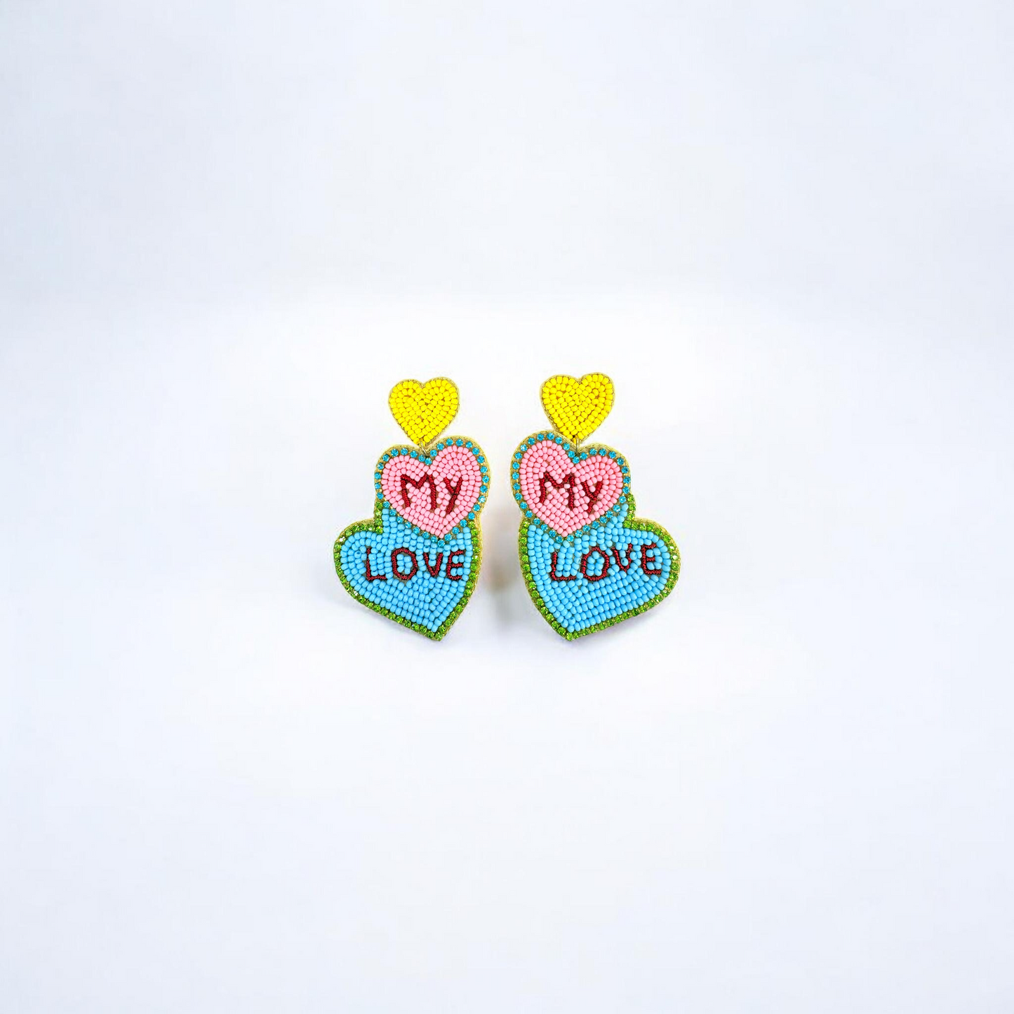 Triple Love Beaded Statement Drops