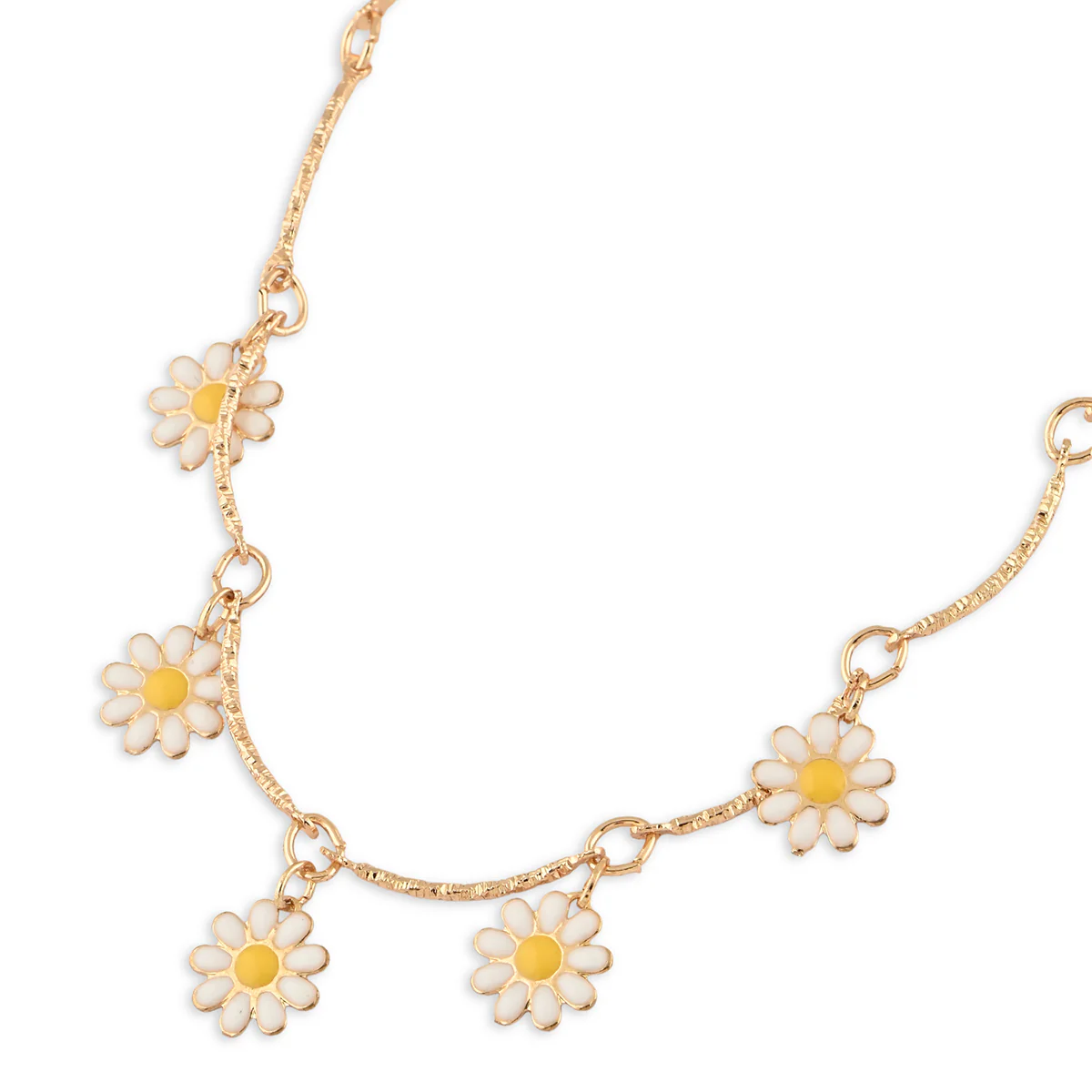 Daisy Flower Charm Necklace