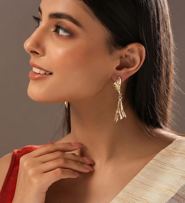 Sculpted Cascade Drop Earrings