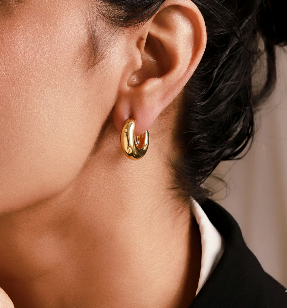 Modern Curve Hoop Earrings