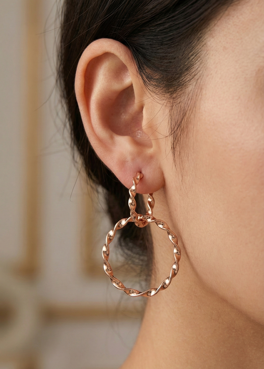 Spiral Glow Drop Earrings