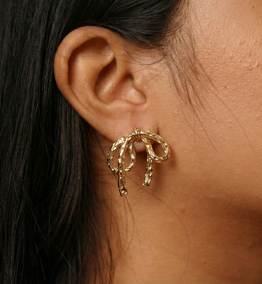 Luxe Bow Metal Earrings