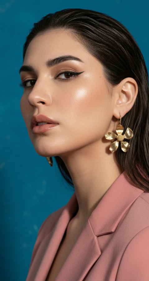 Luxe Petal Flower Earrings