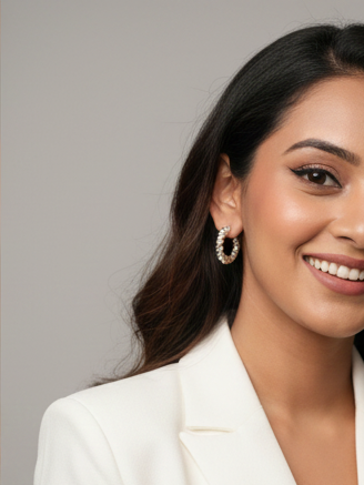 Glossy Rope Heart Hoops