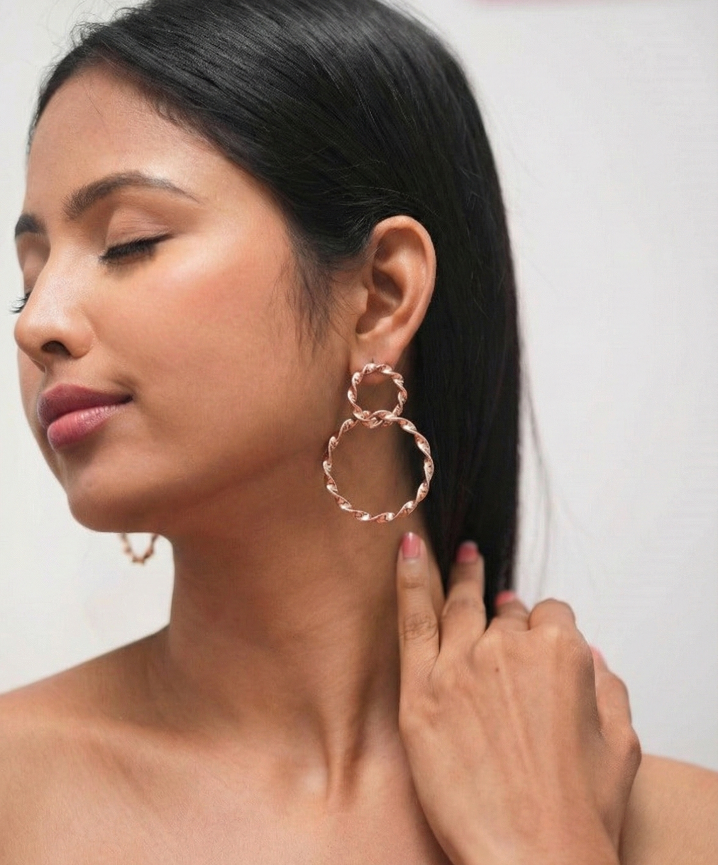 Spiral Glow Drop Earrings