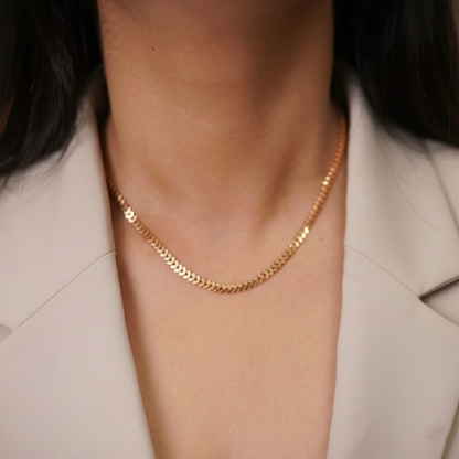 Luxe Fishbone Link Necklace