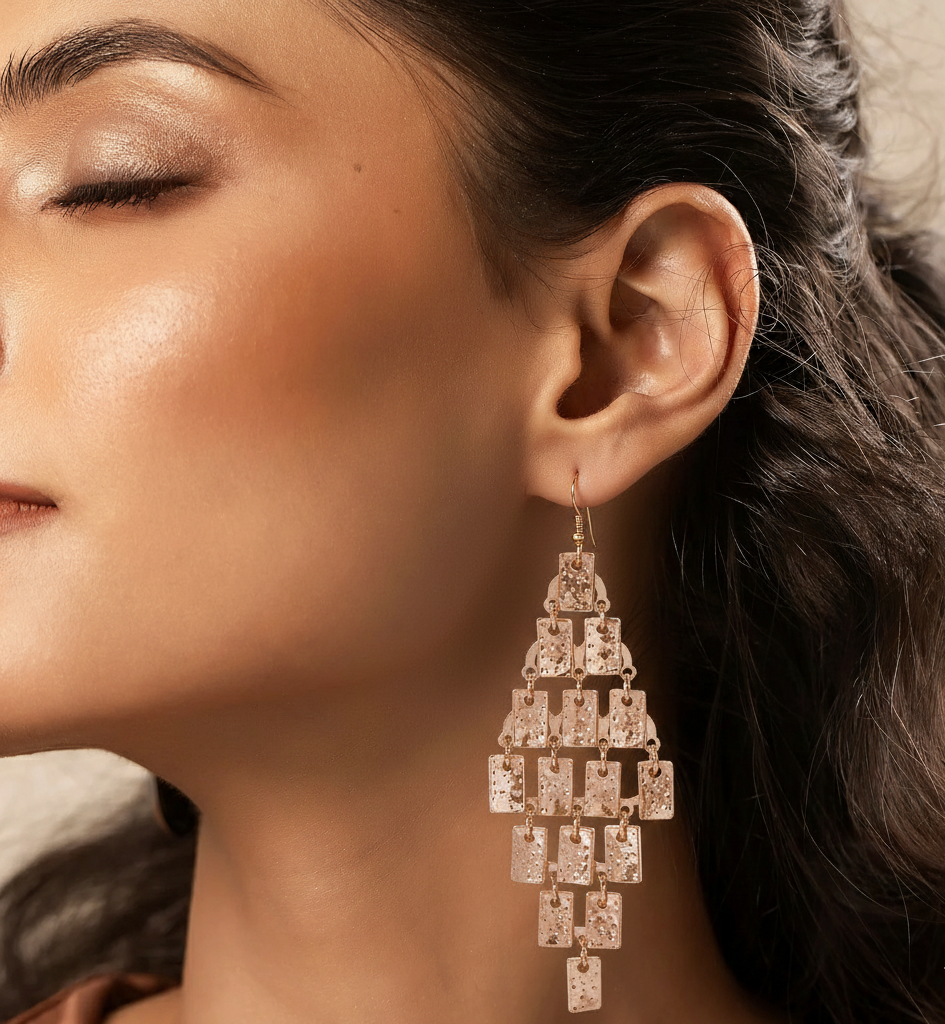 Luxe Layered Tile Earrings