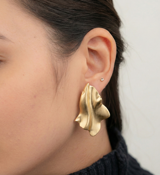 Modern Leaf Drop Earrings