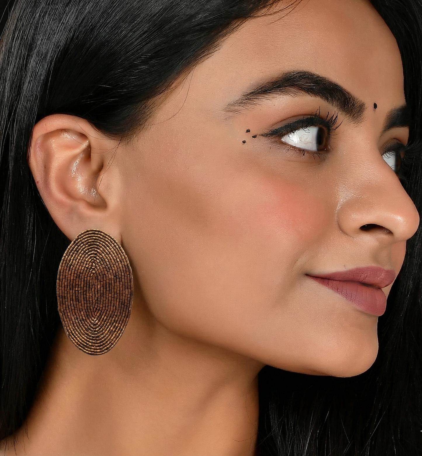 Earthy Beadwork Earrings