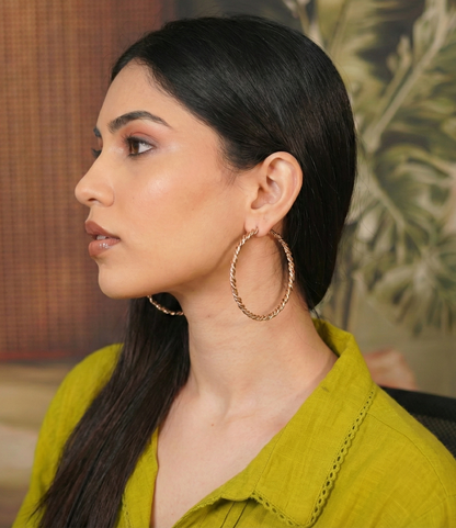 Luxe Twist Hoop Earrings